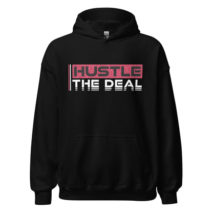 Black Signature Hustle The Deal hoodie with Hustle The Deal graphic design