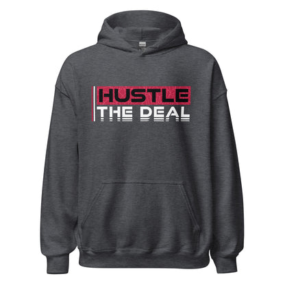 Grey Signature Hustle The Deal hoodie with Hustle The Deal graphic design
