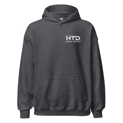 Grey HTD Signature Logo Hoodie with minimalist chest logo