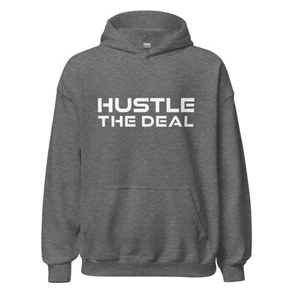Dark Heather Signature Hustle The Deal Hoodie with bold logo graphic