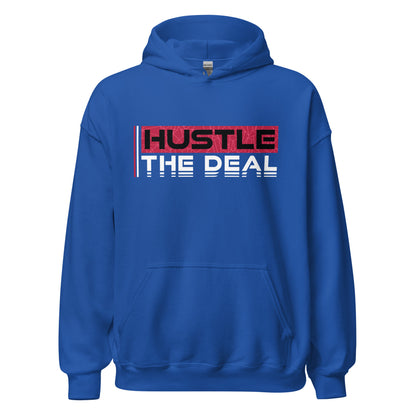 Blue Signature Hustle The Deal hoodie with Hustle The Deal graphic design
