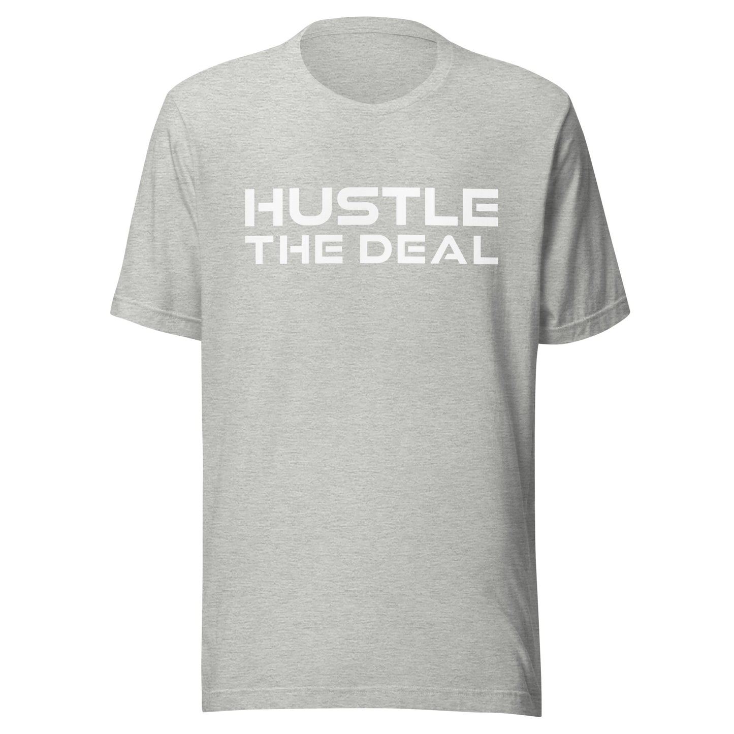 Light Grey Heather Signature Hustle The Deal T-Shirt with bold logo graphic