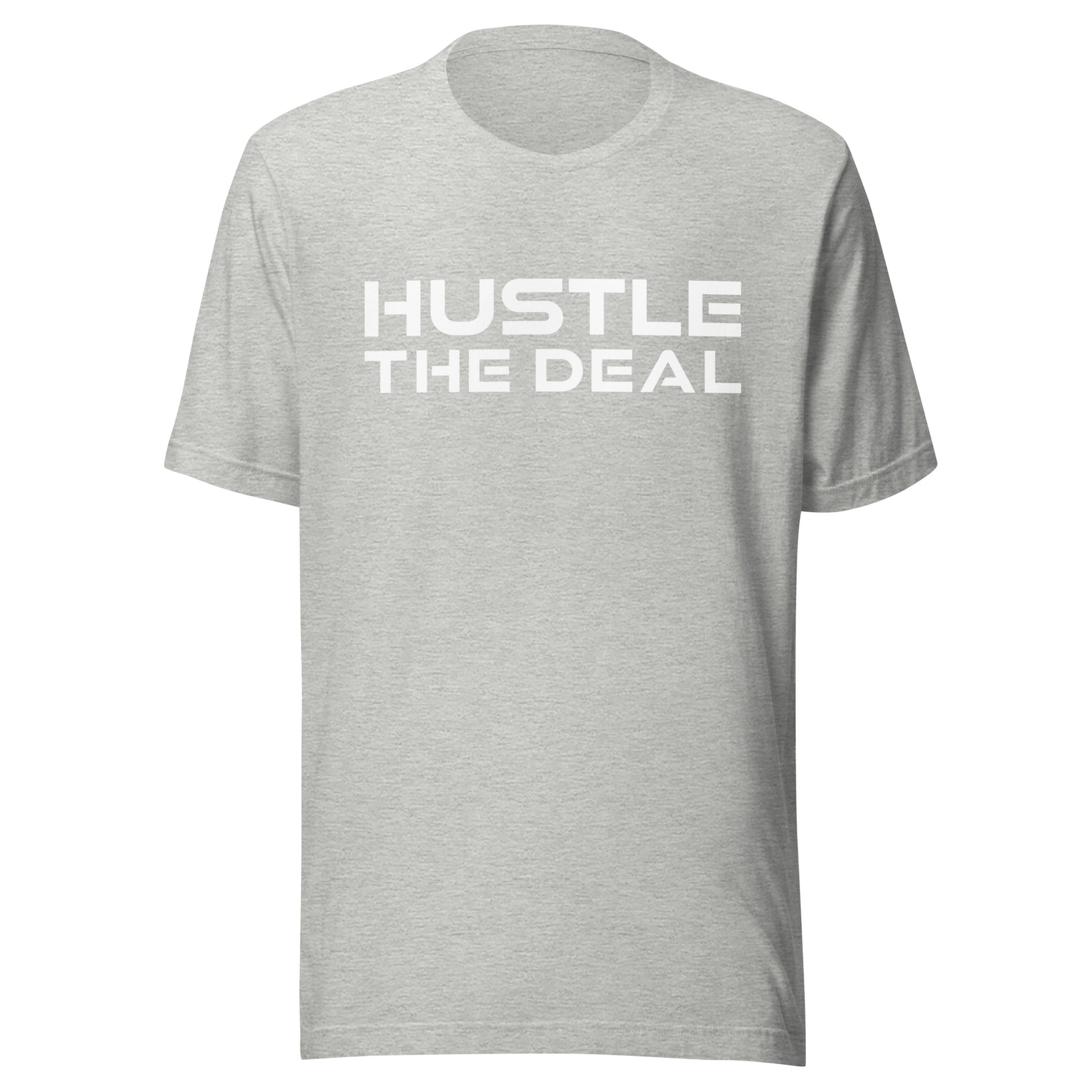 Light Grey Heather Signature Hustle The Deal T-Shirt with bold logo graphic
