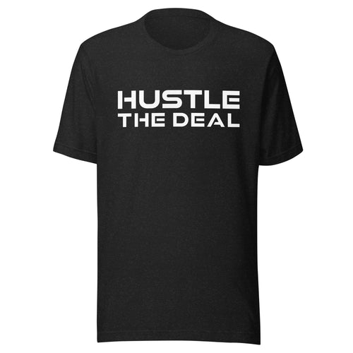 Black Heather Signature Hustle The Deal T-Shirt with bold logo graphic